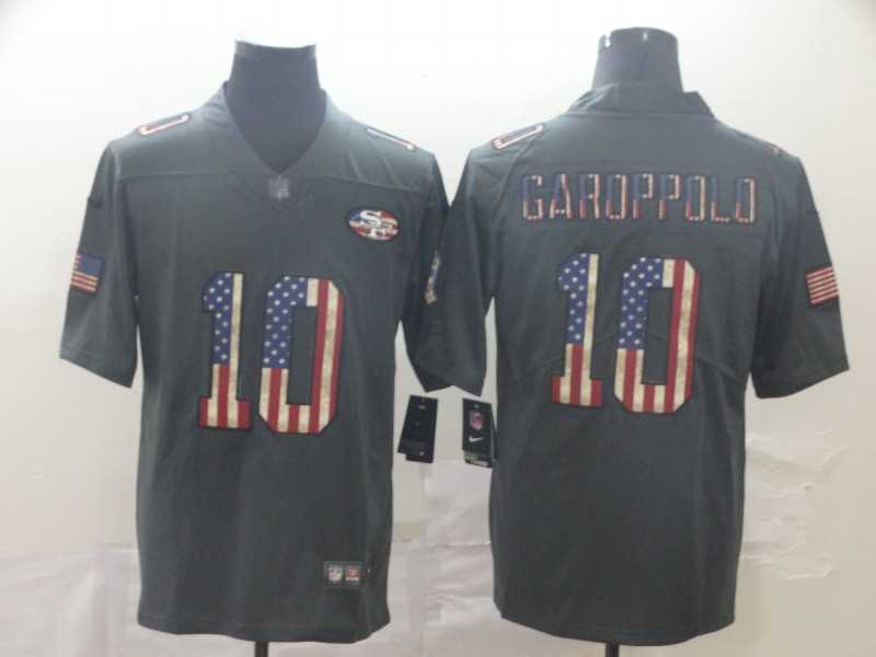 Nike 49ers 10 Jimmy Garoppolo 2019 Salute To Service USA Flag Fashion Limited Jersey,We sell and wholesale Nike 49ers 10 Jimmy Garoppolo 2019 Salute To Service USA Flag Fashion Limited Jersey on line form chian!